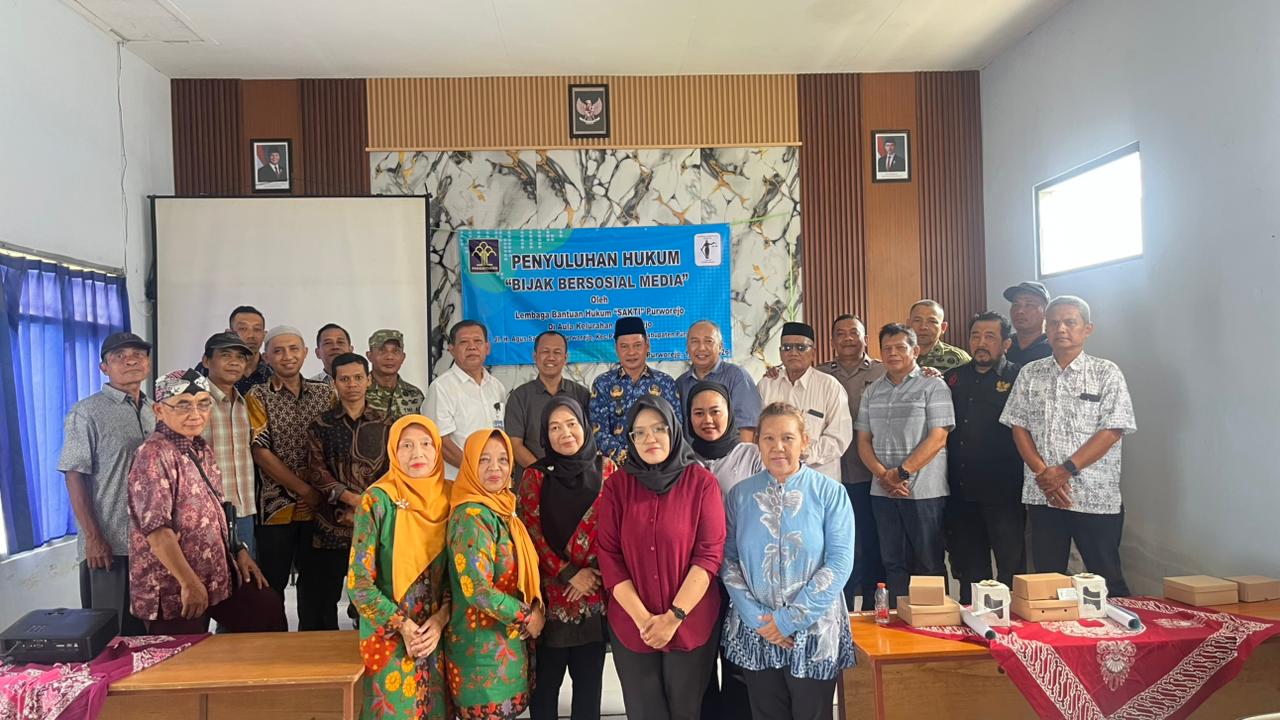 LBH Sakti Gelar Penyuluhan Hukum “Bijak Dalam Bersosial Media” di Kelurahan Purworejo